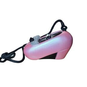 Timmy Woods Beverly Hills Pink Heel Shoe Handbag Rhinestone Bow Purse Vintage